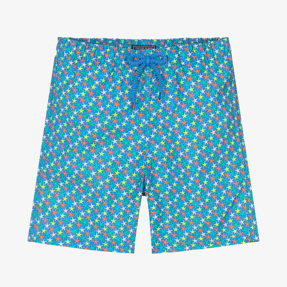 Vilebrequin - Teen Boys Blue Starfish Swim Shorts | Childrensalon