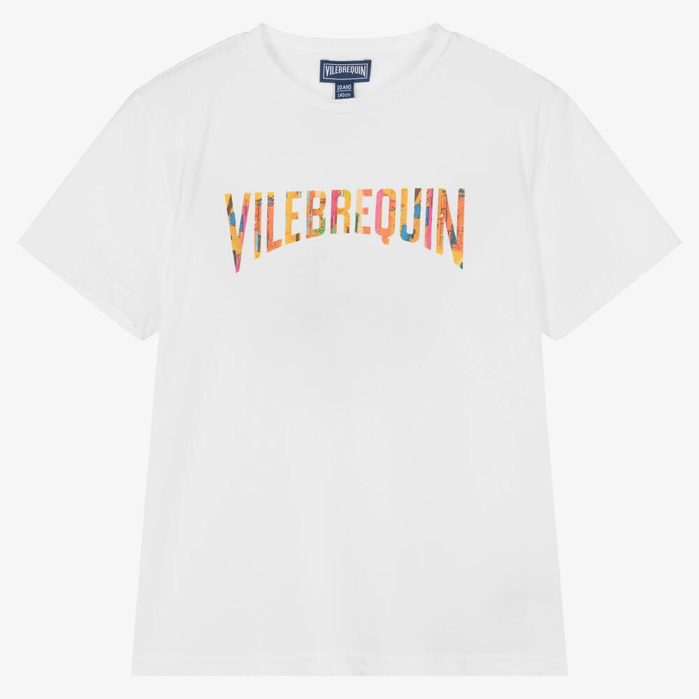 Vilebrequin - Teen Girls White Cotton T-Shirt | Childrensalon