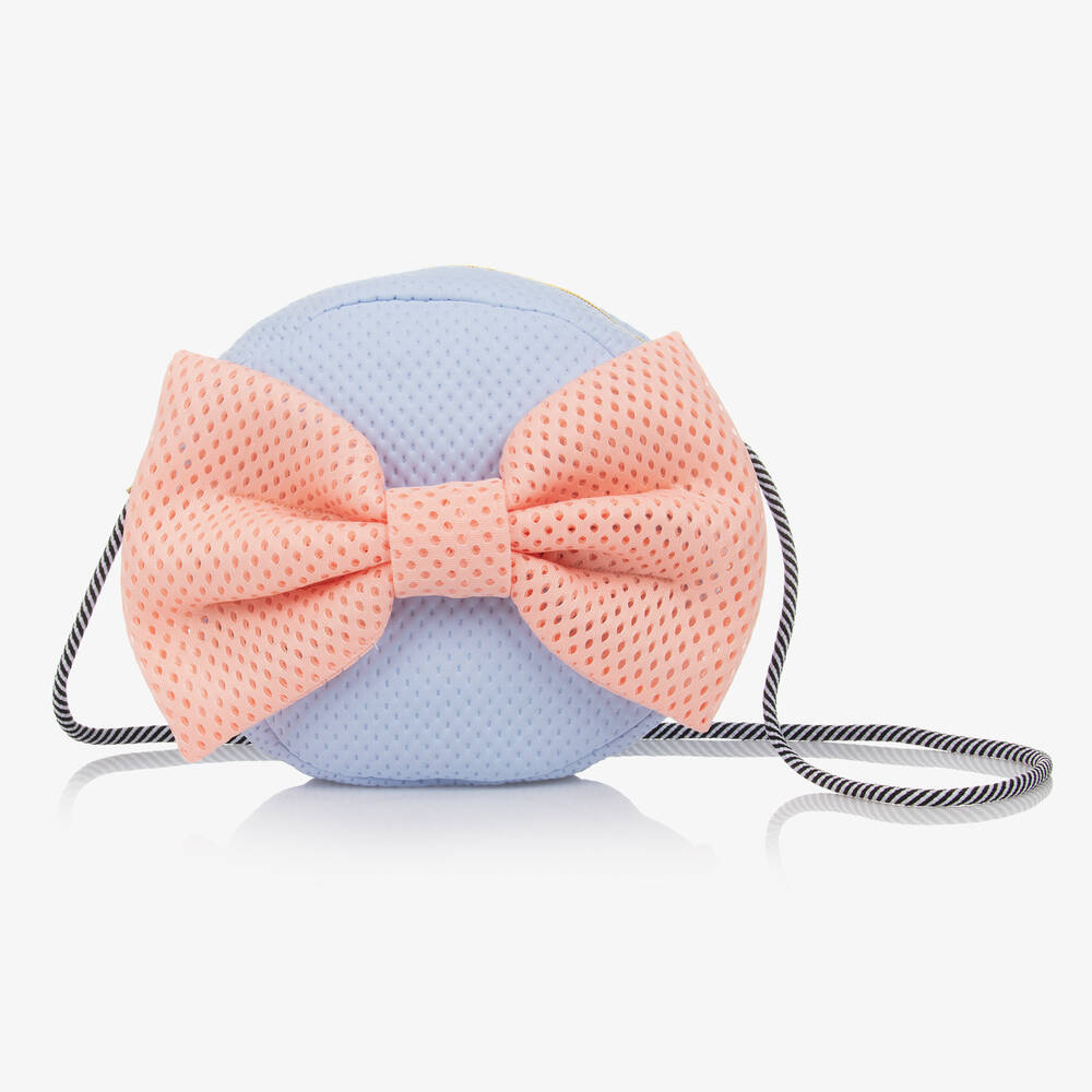 Wauw Capow - Blue & Pink Bow Bag (25cm) | Childrensalon