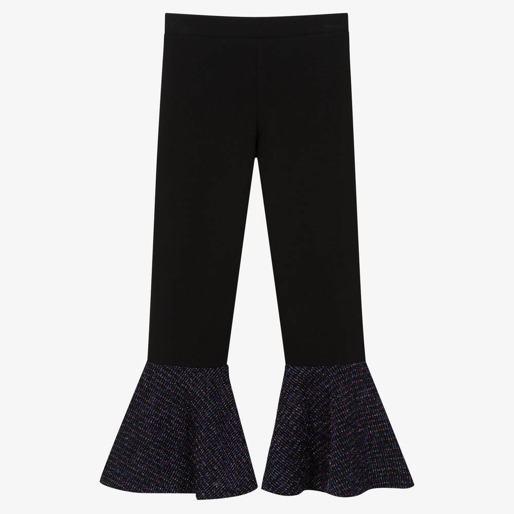 Wauw Capow - Черные блестящие брюки с оборками | Childrensalon
