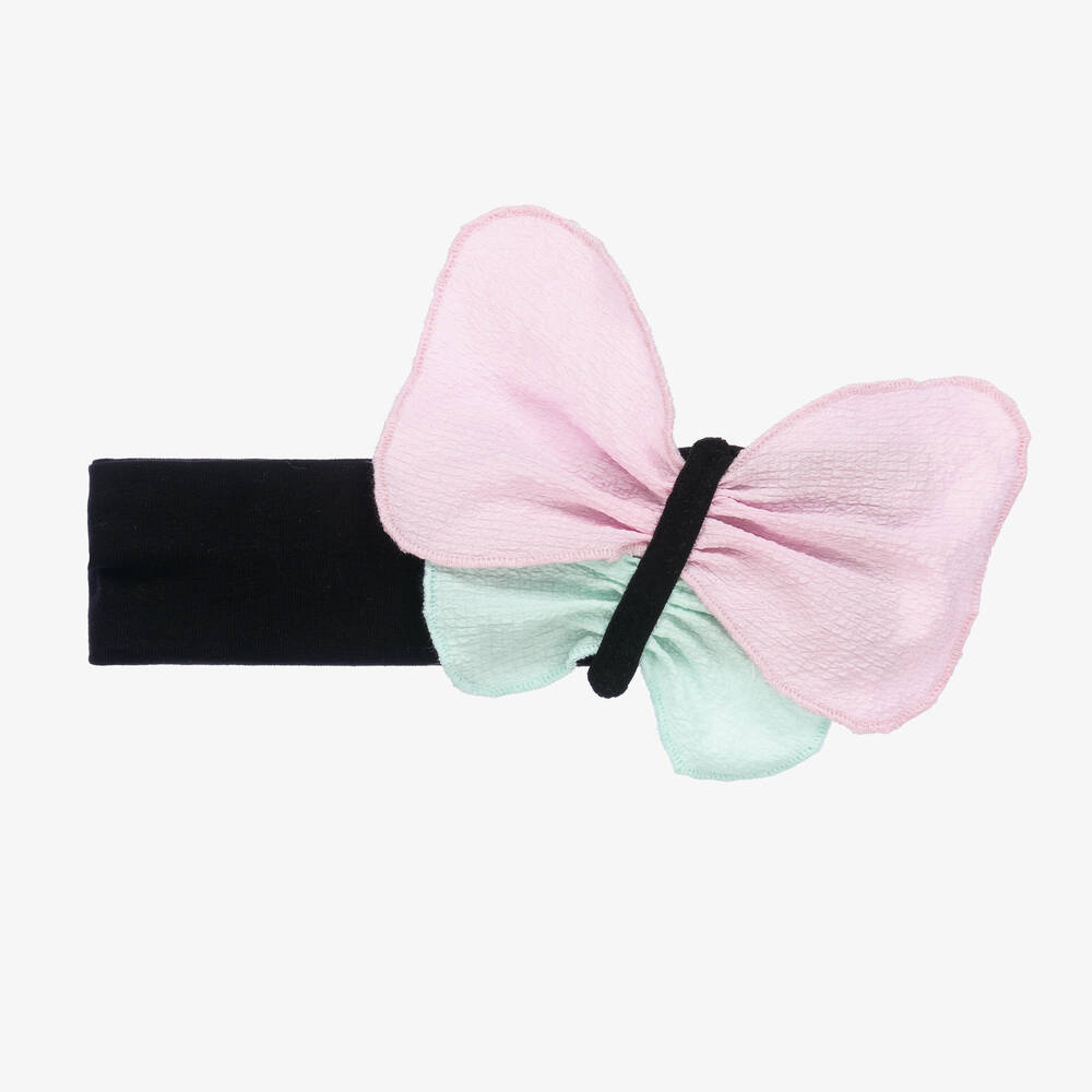 Wauw Capow - Girls Black & Pink Butterfly Headband | Childrensalon
