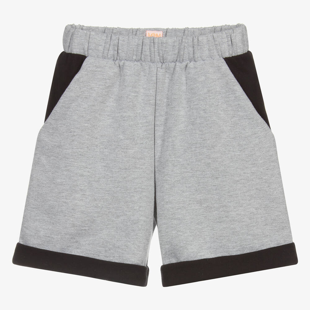Wauw Capow - Grey Organic Cotton Shorts | Childrensalon