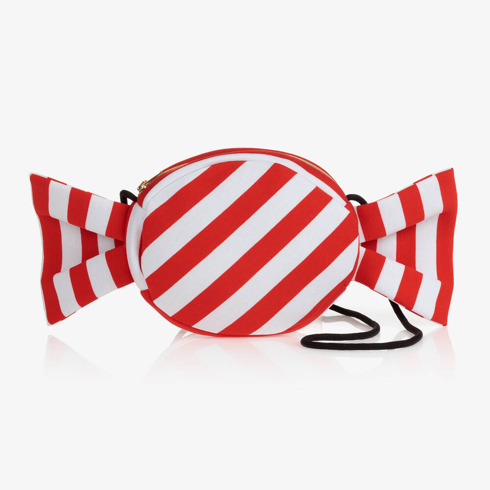 Wauw Capow - Sac rouge et blanc bonbon (22 cm) | Childrensalon