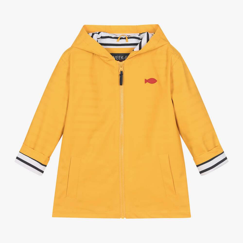 Shop Week-end À La Mer Yellow Hooded Raincoat