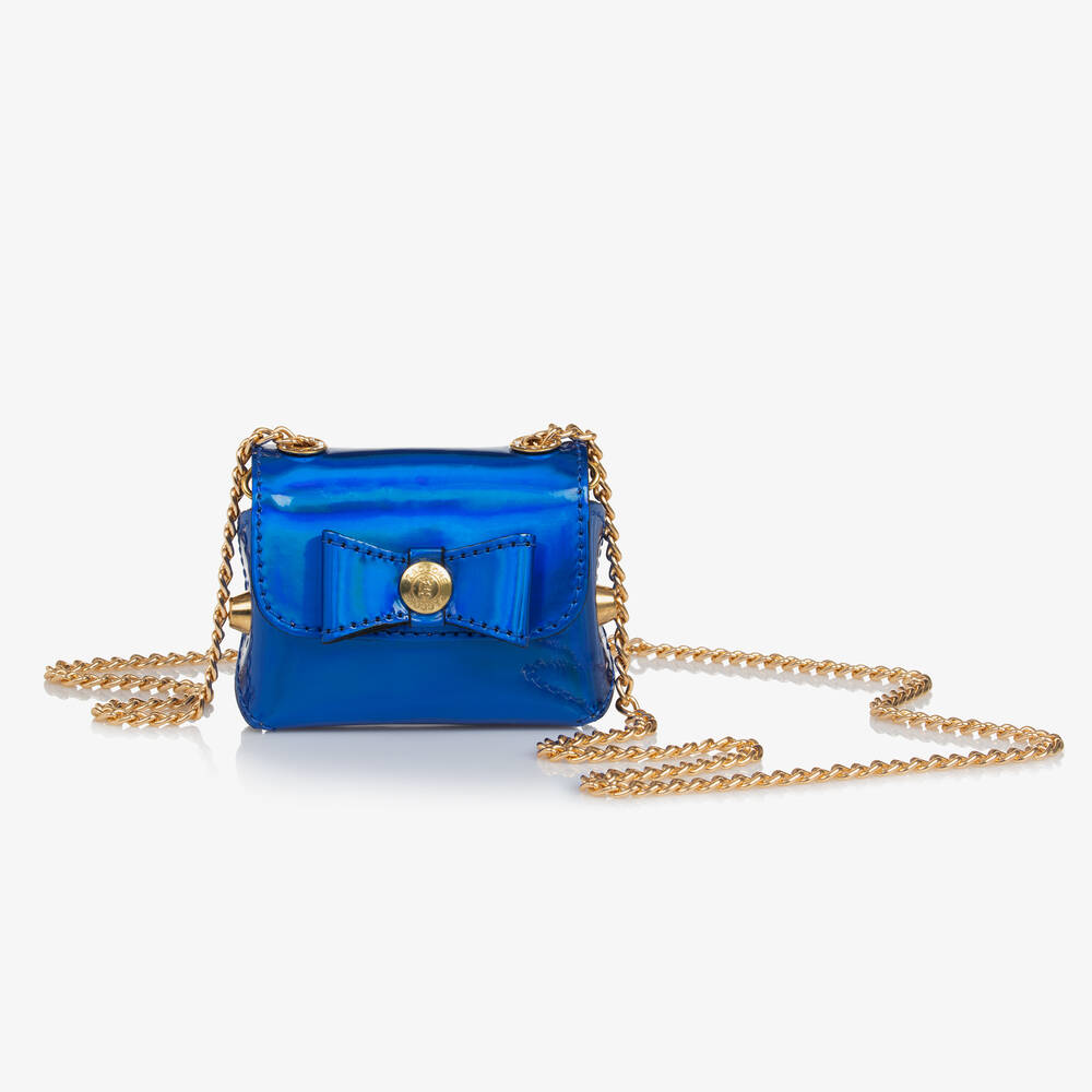 Zaccone - Mini sac bandoulière bleu fille 8 cm | Childrensalon