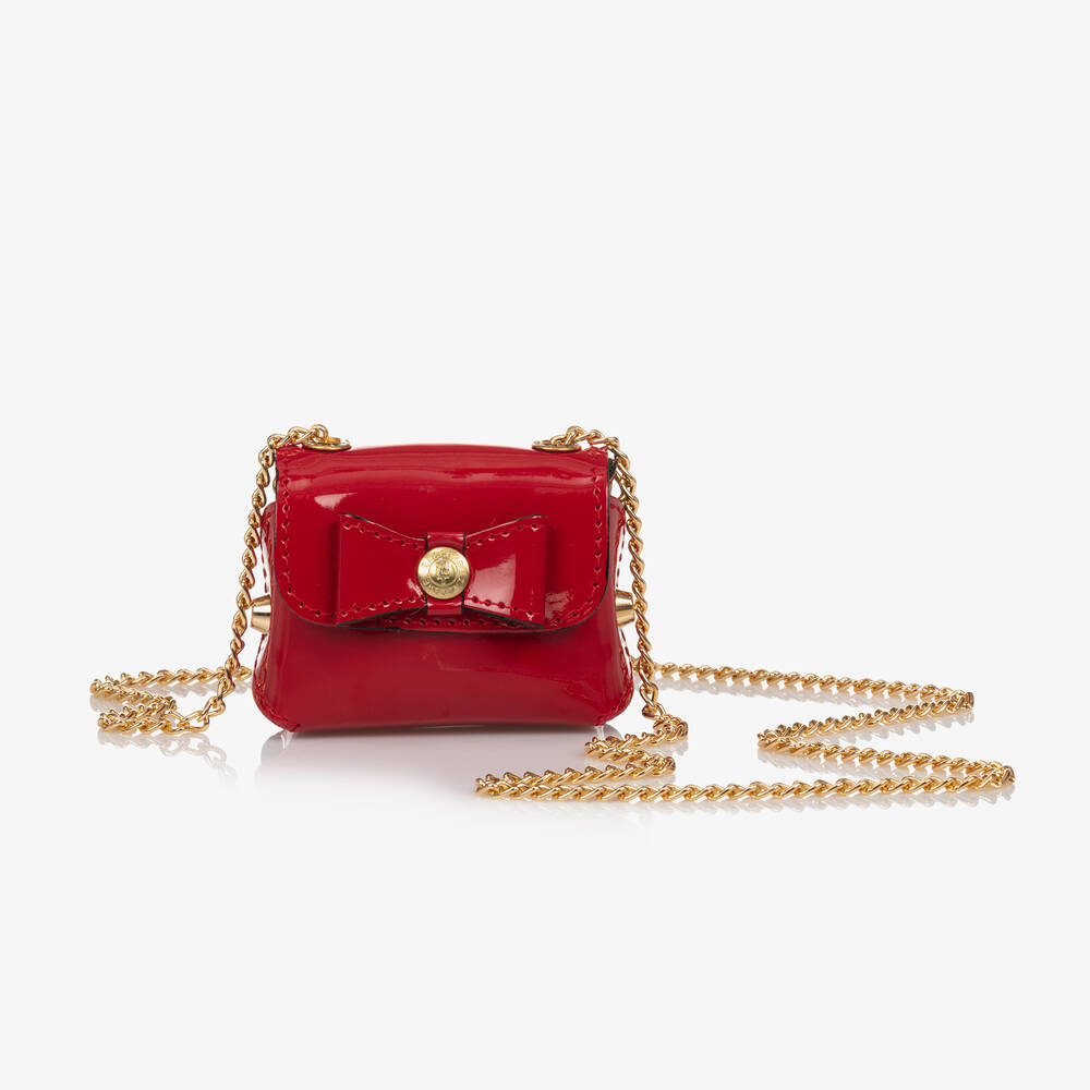 Zaccone - Girls Red Mini Shoulder Bag (8cm) | Childrensalon