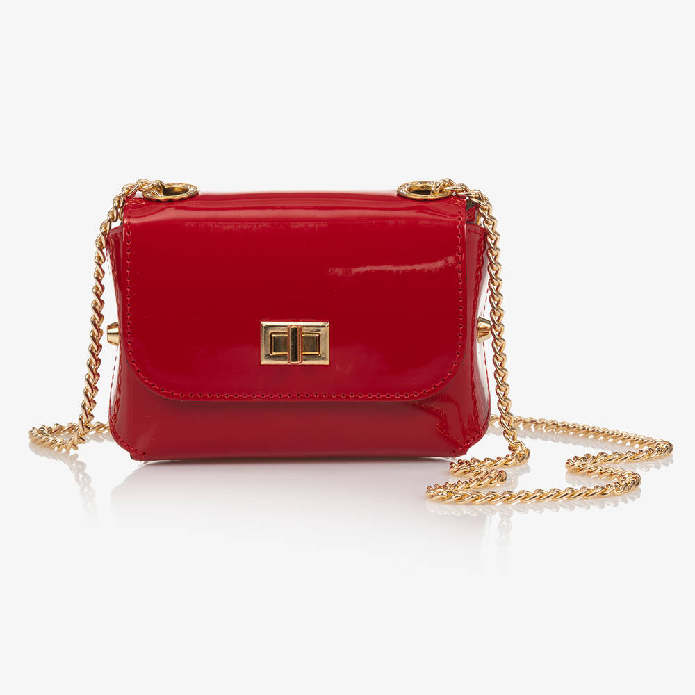 Zaccone - Красная сумка из лакированной кожи для девочек (12см) | Childrensalon