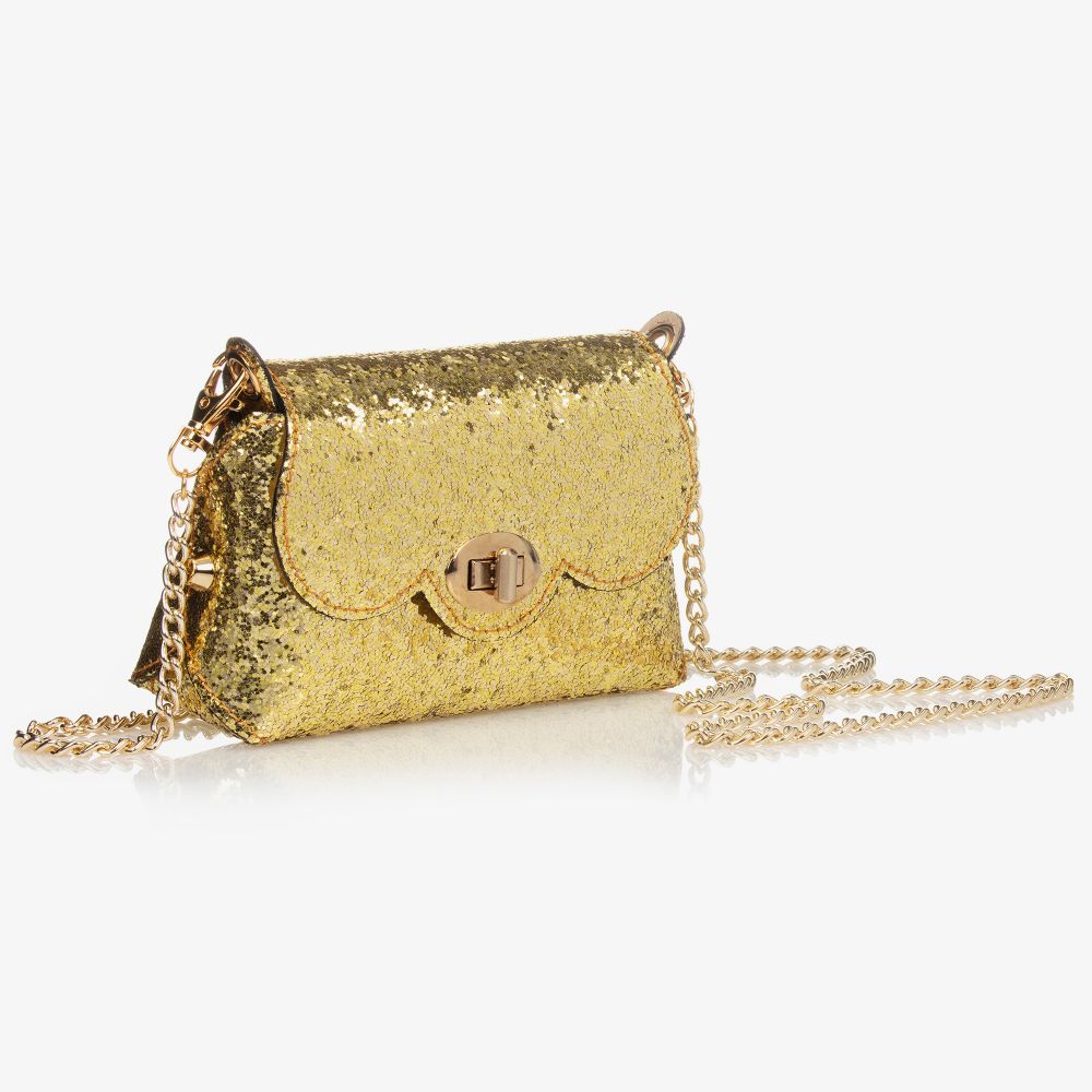 Zaccone - Gold Glitter Bag (14cm) | Childrensalon