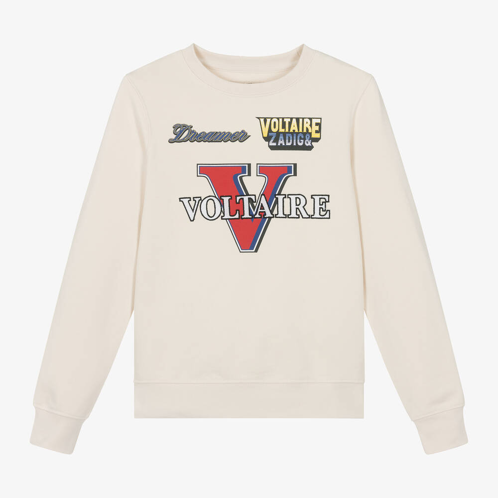 Zadig&Voltaire - Boys Ivory Cotton Sweatshirt | Childrensalon