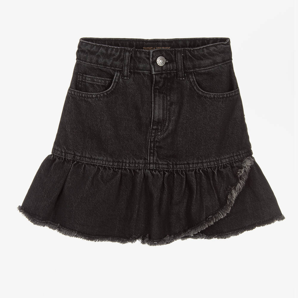 Zadig & Voltaire Kids' Girls Black Denim Skirt