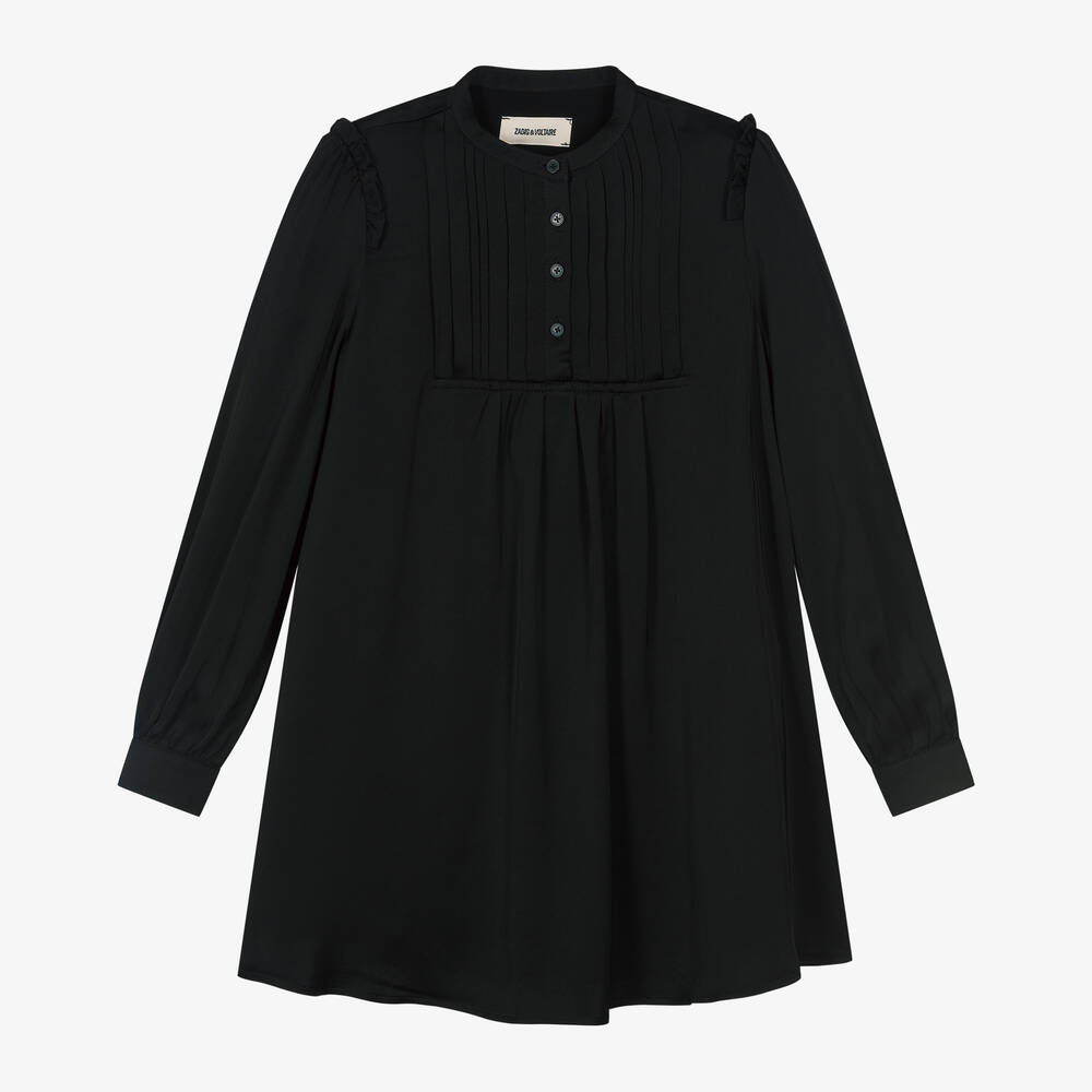 Zadig&Voltaire - Girls Black Viscose Dress | Childrensalon