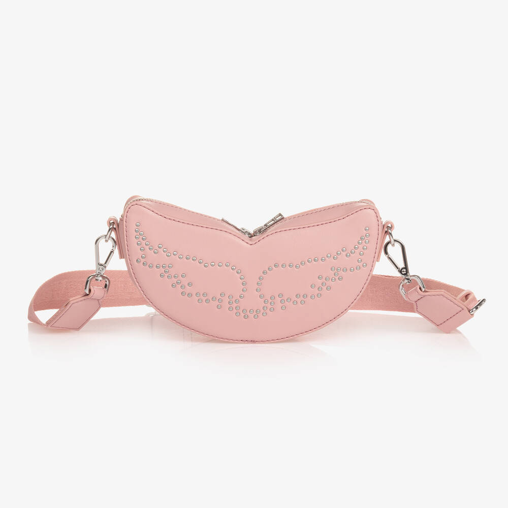 Zadig&Voltaire - Girls Pink Faux Leather Wings Bag (19cm) | Childrensalon
