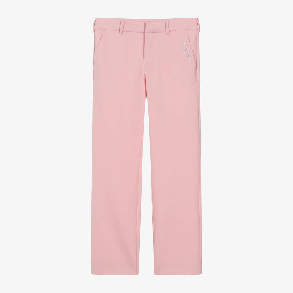 Zadig&Voltaire - Girls Pink Viscose Twill Trousers | Childrensalon