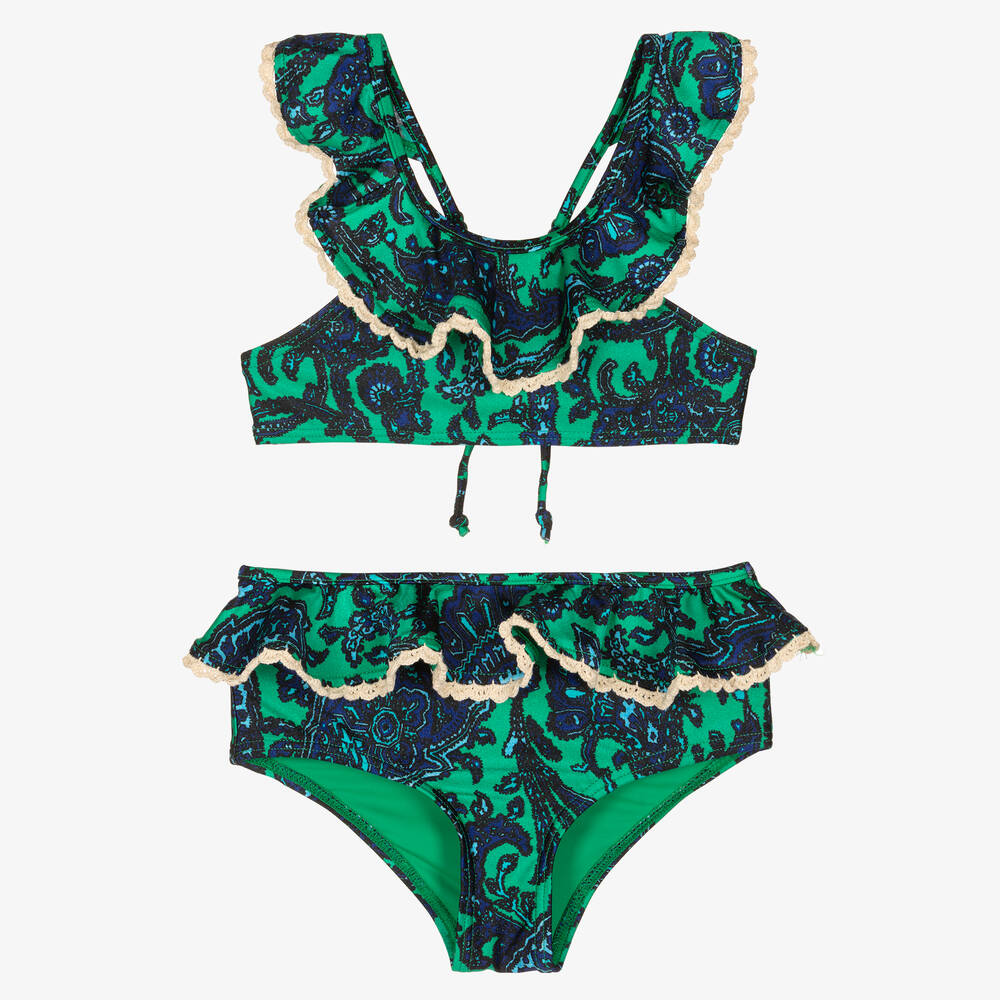 Zimmermann - Bikini vert motif cachemire fille | Childrensalon