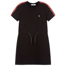 Calvin Klein Jeans - Teen Black Logo Tape Dress | Childrensalon
