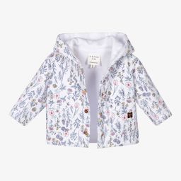 Carrement Beau Veste Blanche A Fleurs Bebe Fille Childrensalon