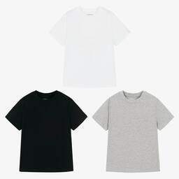 (3 Essentials Boys Blue Childrensalon | - Organic Cotton Childrensalon T-Shirts Pack)