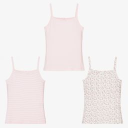 Childrensalon Essentials - Girls Pink Vests (3 Pack)