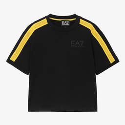 EA7 Emporio Armani - Teen Boys Black & Yellow Logo Trainers