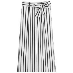 Elsy - Black & White Striped Culottes | Childrensalon