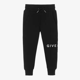 Logo cotton jersey sweatpants in black - Givenchy