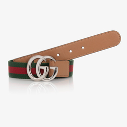 Gucci Green & Red Web Double G Belt