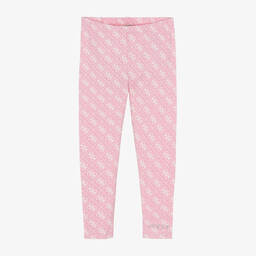 Guess - Girls Pink Cotton Reversible Leggings