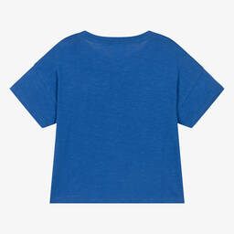 Hatley - Girls Cobalt Blue Cotton T-Shirt | Childrensalon