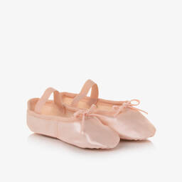 Katz - Girls Pink Satin Ballet Shoes | Childrensalon