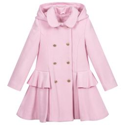 Lapin House - Girls Pink Wool Coat | Childrensalon
