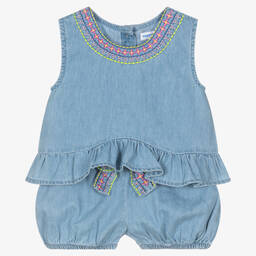 Denim Dungaree Skirt Set Newborn Girl (mayoral) –