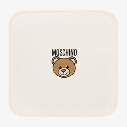 Moschino Baby - Grey Cotton Teddy Bear Blanket (72cm)