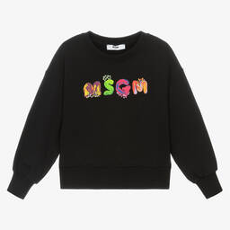 MSGM - Girls Deep Pink Cotton Jewel Sweatshirt | Childrensalon