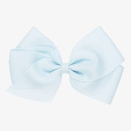 Peach Ribbons - Grey Bow Hair Clip (12cm) | Childrensalon