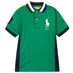Polo Ralph Lauren Boys Green Big Pony Polo Shirt