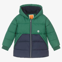 Timberland Abrigo verde y azul para niño Childrensalon