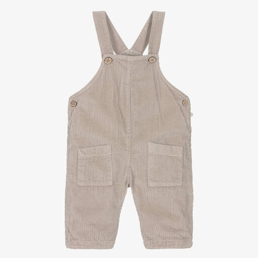 1 + in the family-Beige Cotton Corduroy Dungarees | Childrensalon