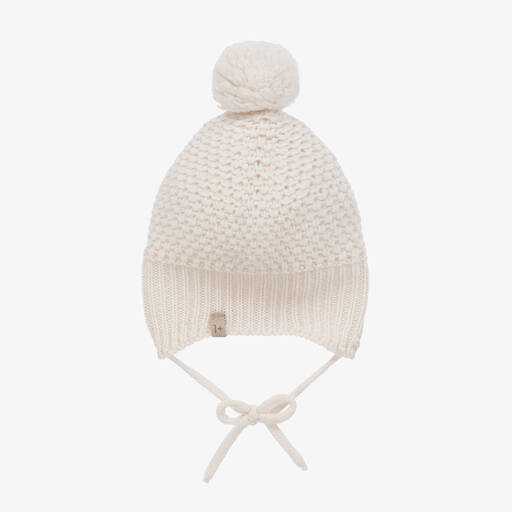 1 + in the family-Ivory Merino Wool Baby Hat | Childrensalon