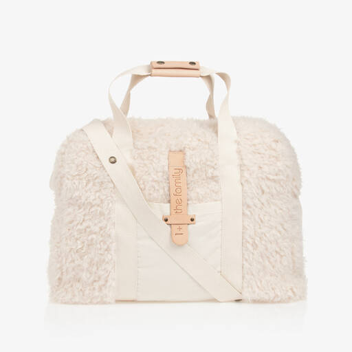 1 + in the family-Ivory Sherpa Fleece Changing Bag (48cm) | Childrensalon