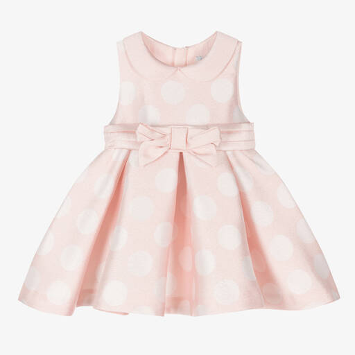 Abel & Lula-Baby Girls Pink Polka Dot Dress | Childrensalon