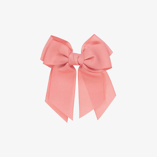 Abel & Lula-Girls Pink Bow Hair Clip (12cm) | Childrensalon