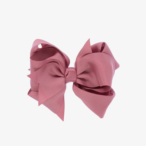 Abel & Lula-Girls Pink Bow Hair Clip (12cm) | Childrensalon