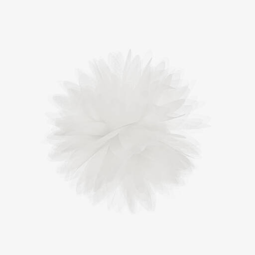 Abel & Lula-Girls White Flower Hair Clip (12cm) | Childrensalon