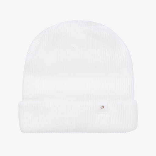 Absorba-White Ribbed Cotton Baby Hat | Childrensalon