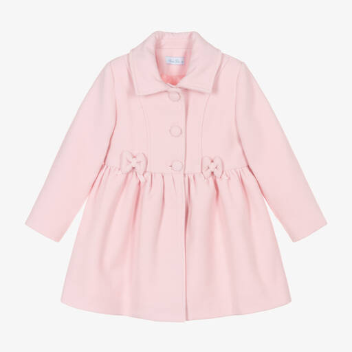 Abuela Tata-Girls Pink Traditional Coat | Childrensalon