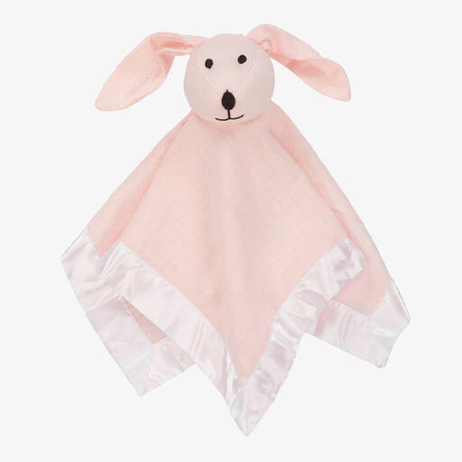 aden + anais-Pink Cotton Muslin Bunny Doudou (41cm) | Childrensalon