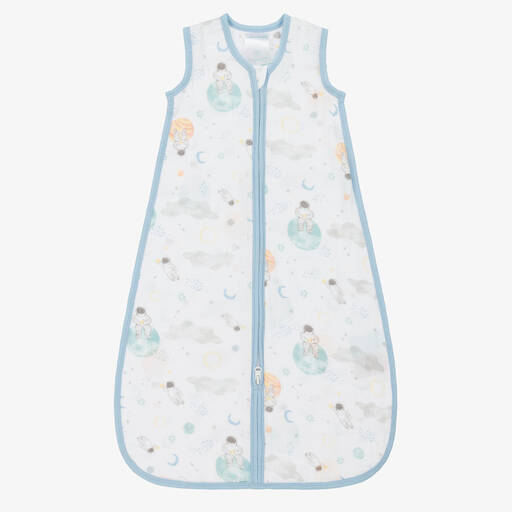 aden + anais-White Cotton Baby Sleeping Bag | Childrensalon