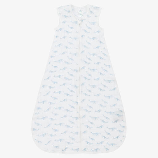 aden + anais-White Organic Cotton Baby Sleeping Bag | Childrensalon