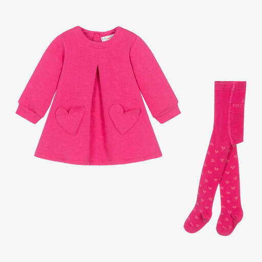 Agatha Ruiz de la Prada-Girls Pink Cotton Dress Set | Childrensalon