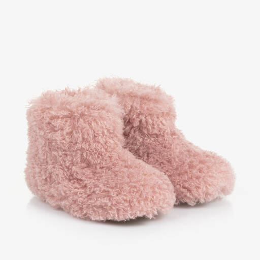 Age of Innocence-Girls Pink Faux Fur Boots | Childrensalon